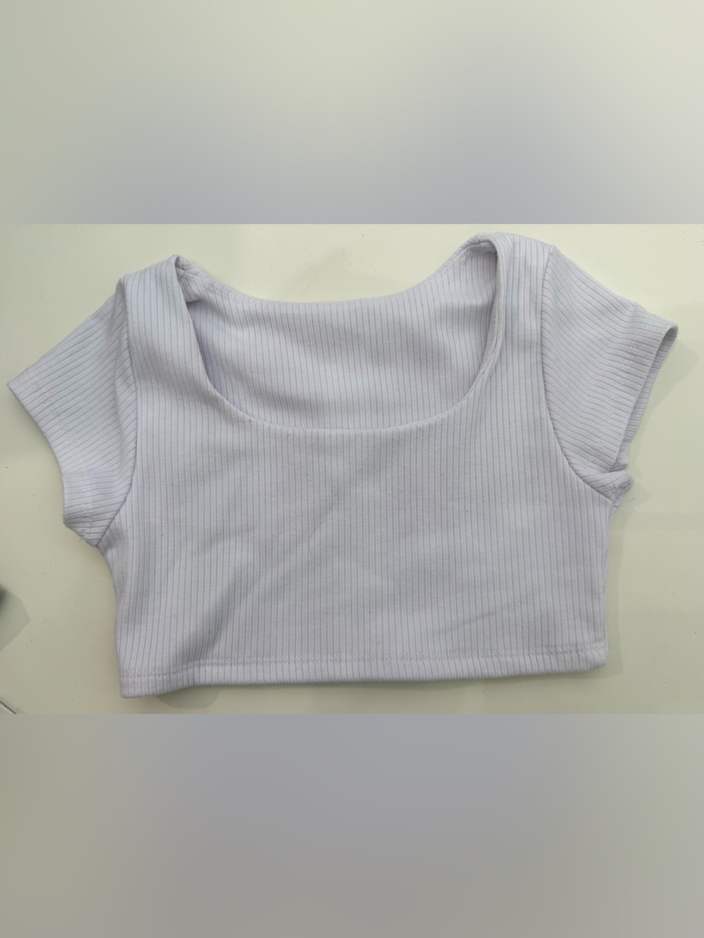 Tiger Friday honest short sleeve crop top in white   CXL